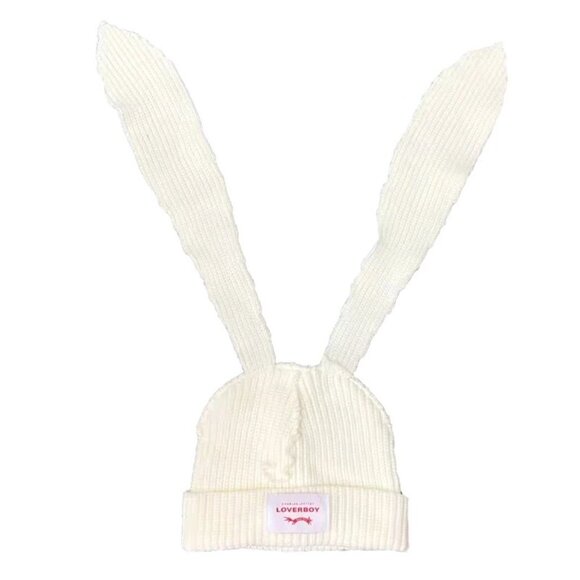 Charles Jeffrey LOVERBOY Bunny Ear Beanie – Statement Knit Hat - Picture 3 of 3